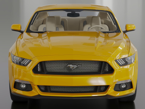 2015 Sedan Mustang 3D Model