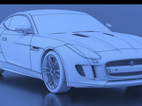 2015 Jaguar F-Type R Coupe 3D Model