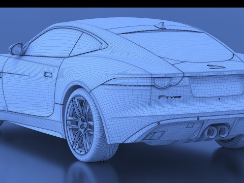2015 Jaguar F-Type R Coupe 3D Model