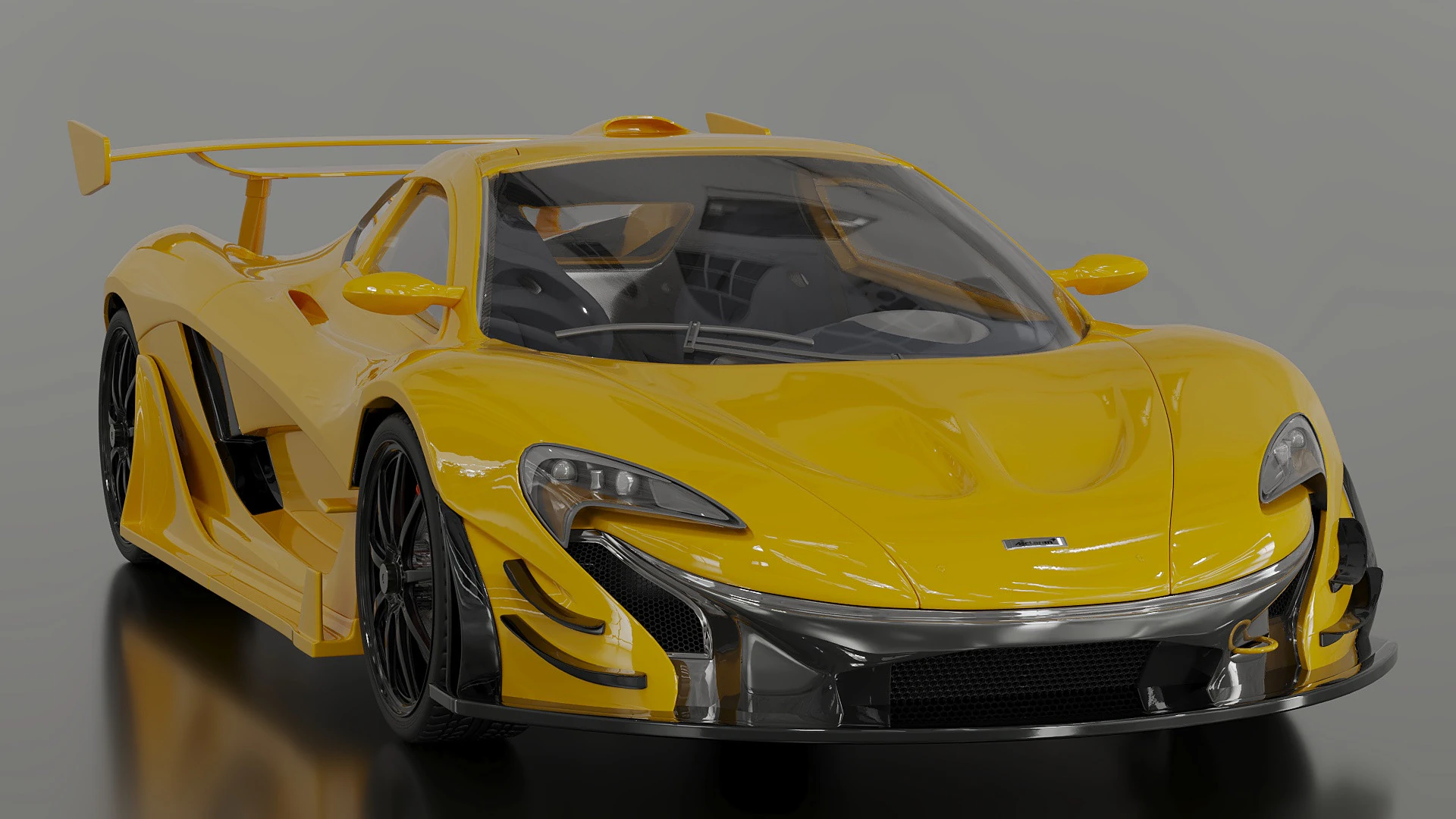 McLaren P1 GTR 3D Model .c4d .max .obj .3ds .fbx .stl .blend 