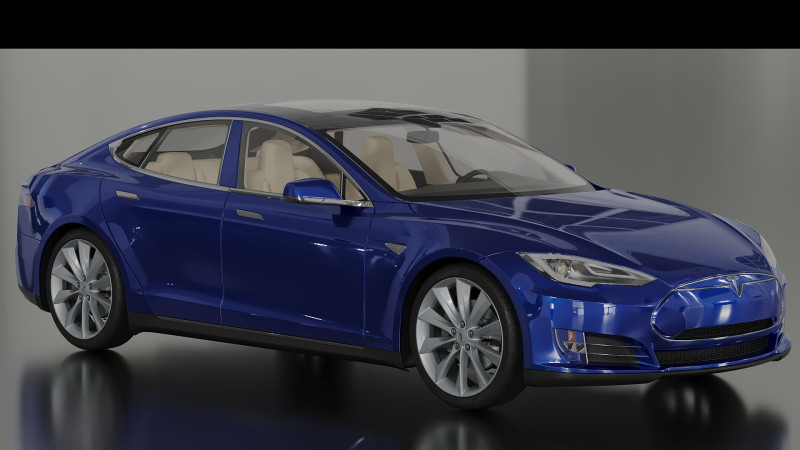 Tesla Model S 3Dモデル .c4d .max .obj .3ds .fbx .stl .blend