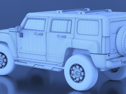 Hummer H3 3D Модель