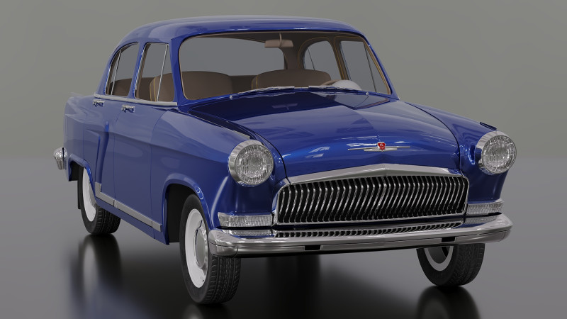 Gaz 21 Volga 3D 모델 .c4d .max .obj .3ds .fbx .stl .blend