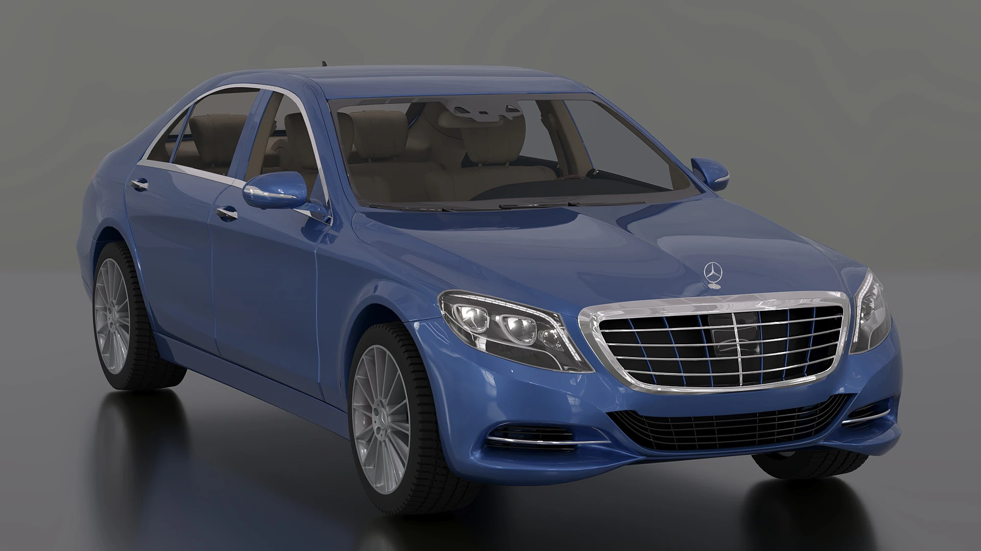 Mercedes w222 3D Model .c4d .max .obj .3ds .fbx .stl .blend