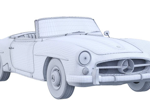 Mercedes-Benz 190 SL W 121 3D Model