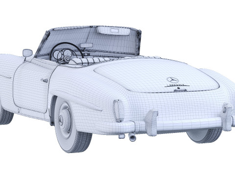 Mercedes-Benz 190 SL W 121 3D Модель