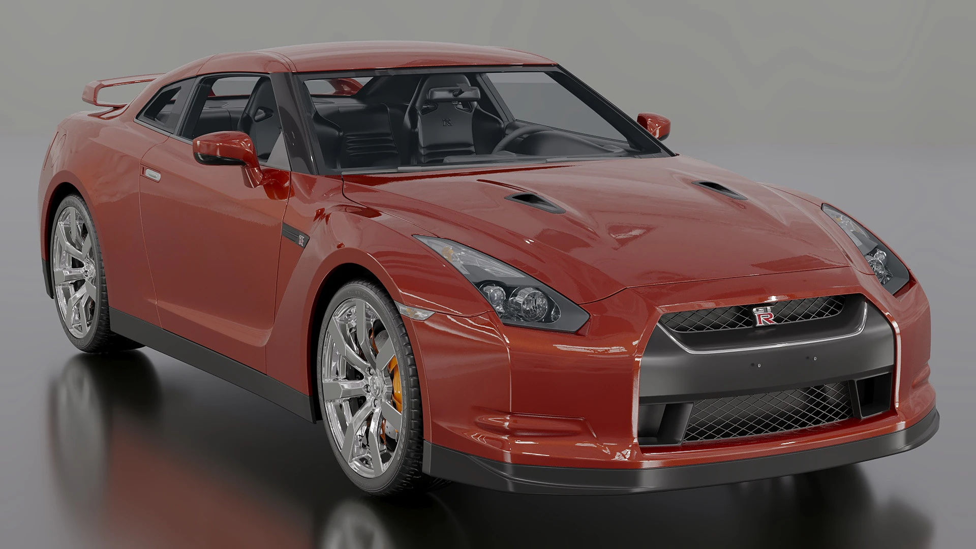 Nissan GTR 3D Model .c4d .max .obj .3ds .fbx .stl .blend