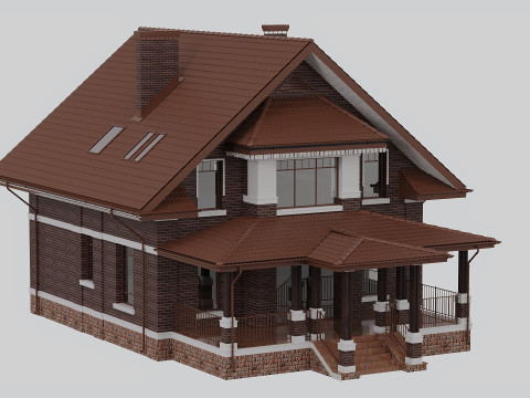 ABS House corona Model 3D