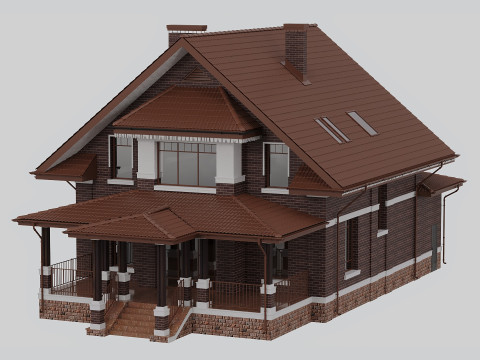 ABS House corona Model 3D