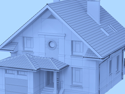 ABS House corona Model 3D