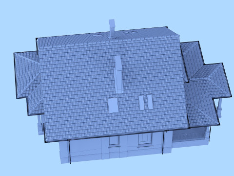 ABS House corona Model 3D