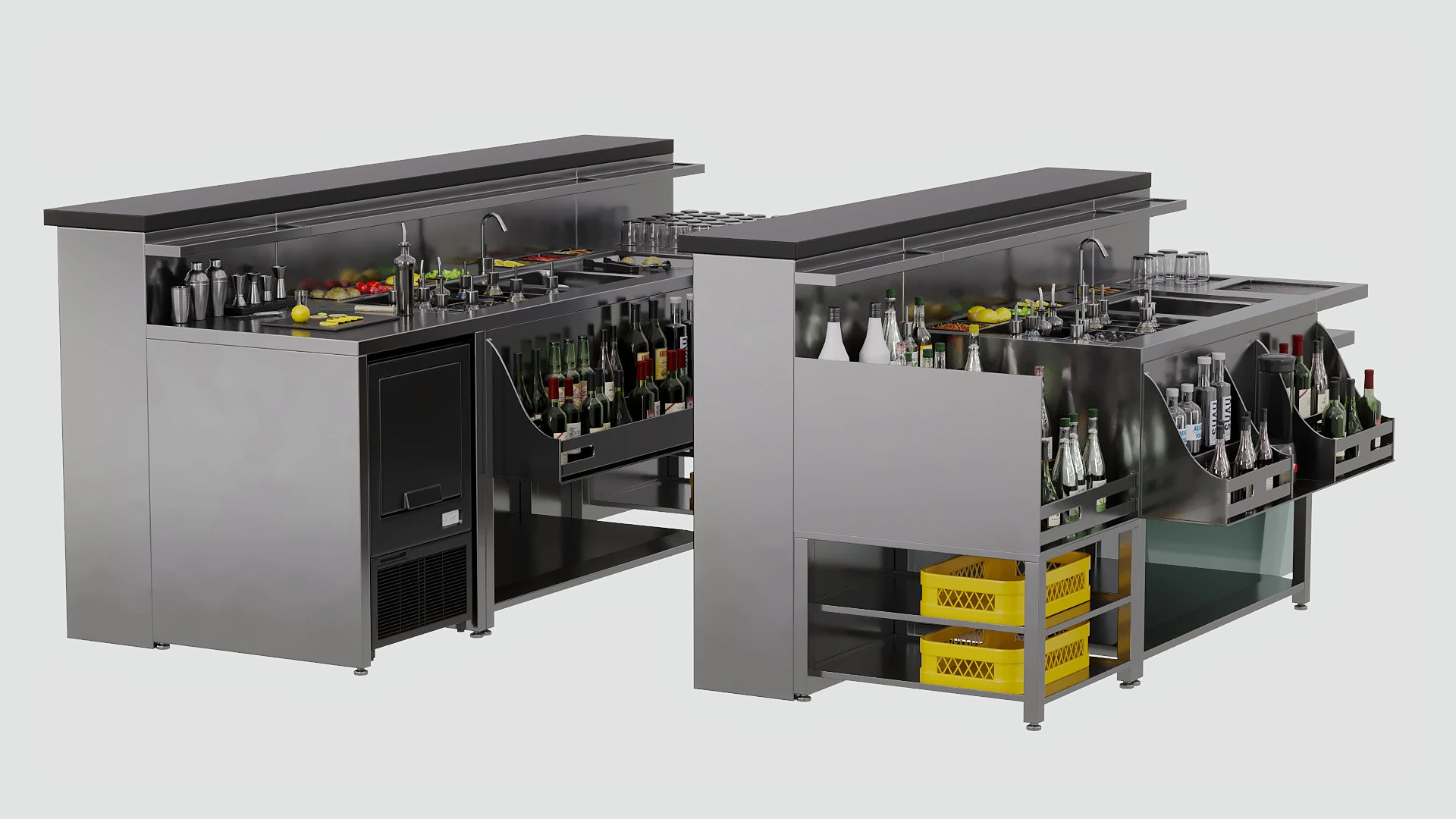 Bar station corona 3D Model .c4d .max .obj .3ds .fbx .stl .blend 