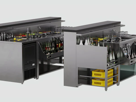 Estación de bar corona Modelo 3D