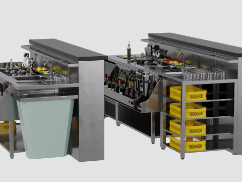 Bar station corona 3D मॉडल