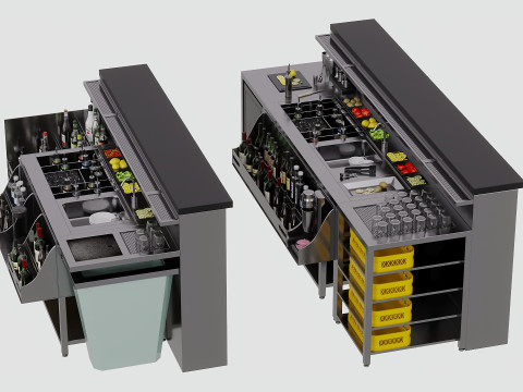 Bar station corona 3D मॉडल