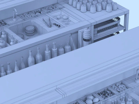 Bar station corona 3D Model