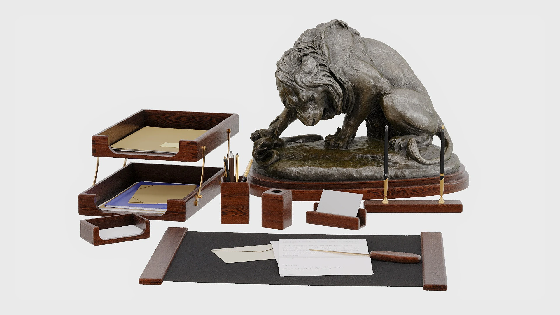 BESTAR LION office set 3D Model .c4d .max .obj .3ds .fbx .stl .blend 