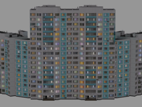 Building floors 6 sections Modèle 3D