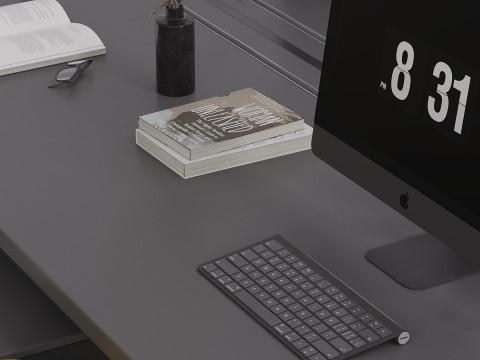 Employee Set Office Furniture Modelo 3D