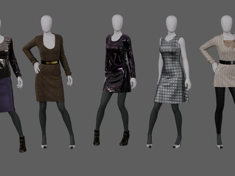 Female mannequins 3D Model
