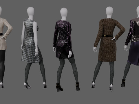 Female mannequins Modelo 3D