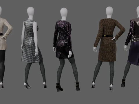 Female mannequins 3D Model
