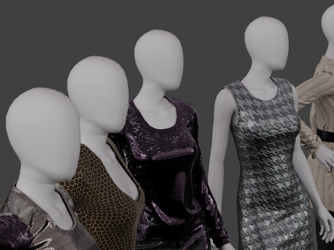 Female mannequins Modelo 3D