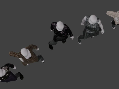 Female mannequins 3D Model