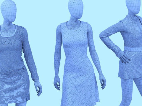 Female mannequins Modelo 3D