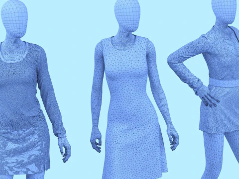 Female mannequins 3D Model