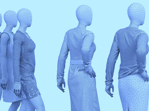 Female mannequins Modelo 3D