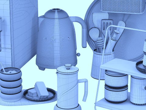 Kitchen accessories 3D-Modell