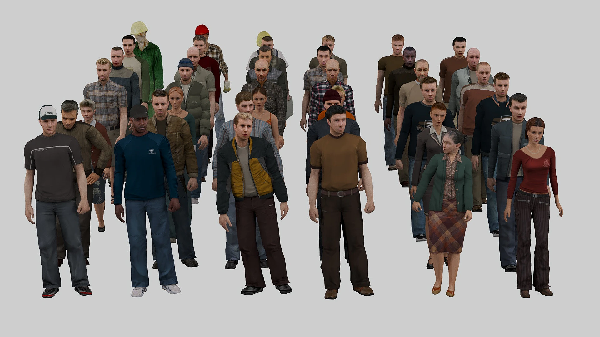 People for the crowd and background 3D Model .c4d .max .obj .3ds .fbx .stl .blend