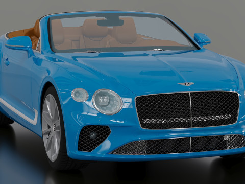 2020 Bentley Continental GT Convertible 3D Model