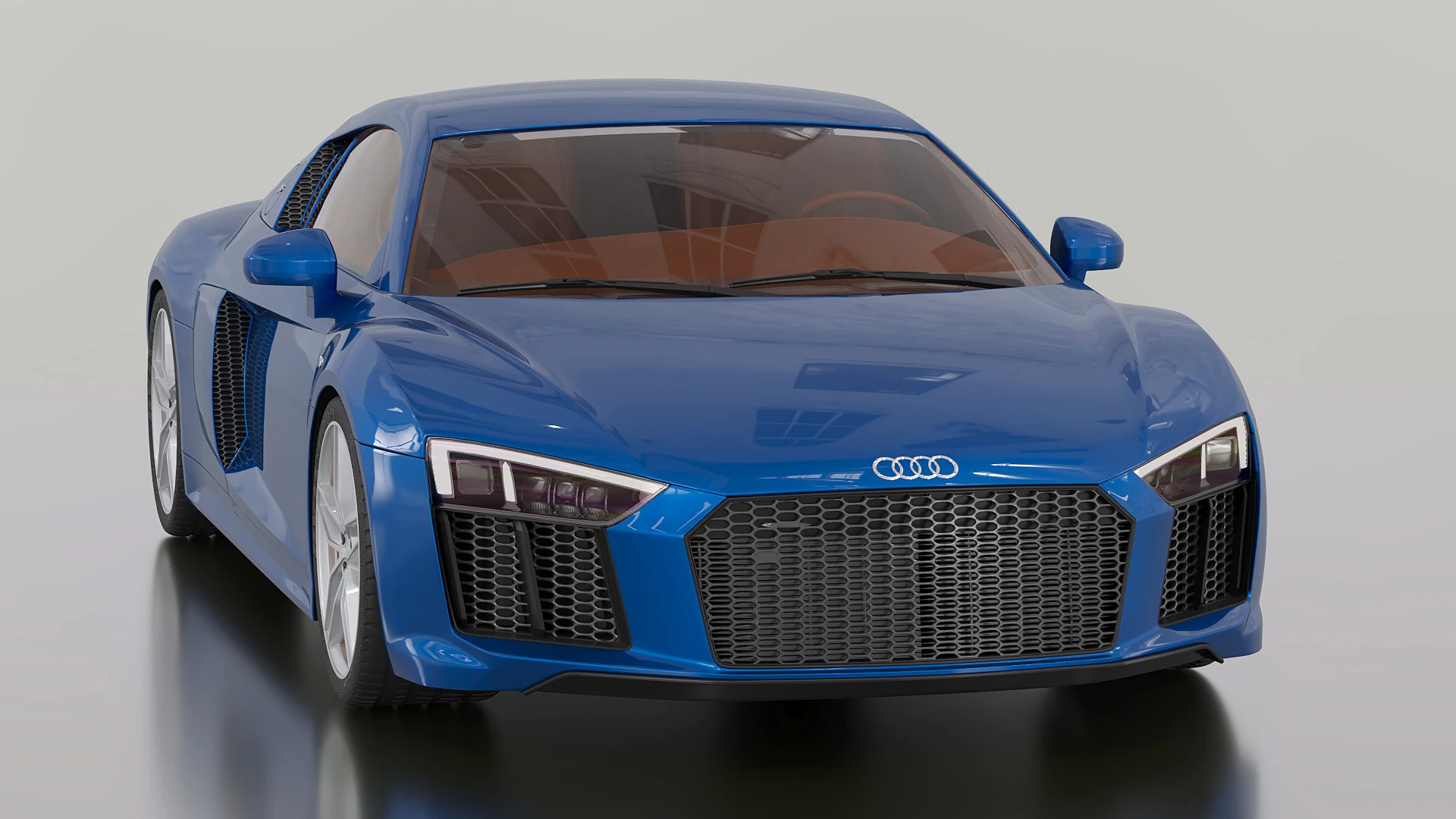 2016 Audi-R8 3D Model .c4d .max .obj .3ds .fbx .stl .blend 
