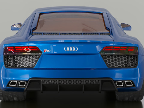 2016 Audi-R8 3Dモデル