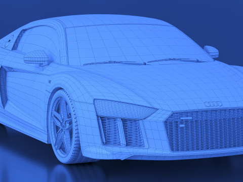 2016 Audi-R8 3Dモデル