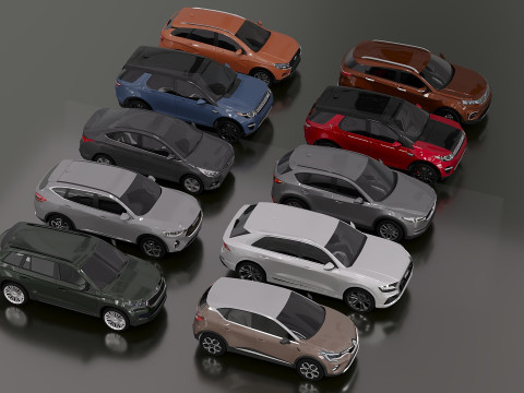 Auto 10-piece set low Model 3D