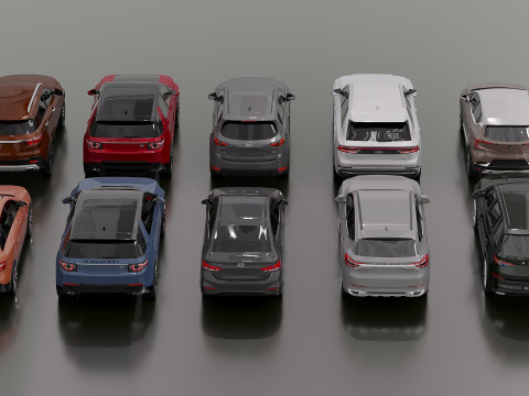 Auto 10-piece set low Model 3D