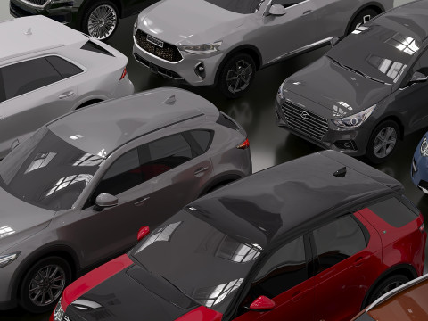Auto 10-piece set low Model 3D