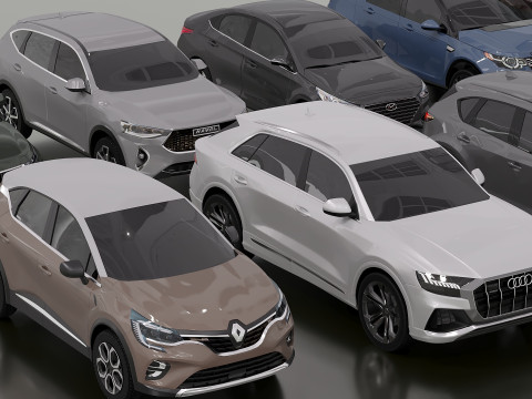 Auto 10-piece set low Model 3D