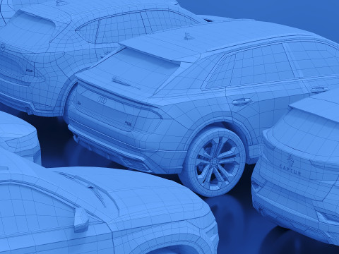 Auto 10-piece set low Model 3D