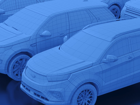 Auto 10-piece set low Model 3D