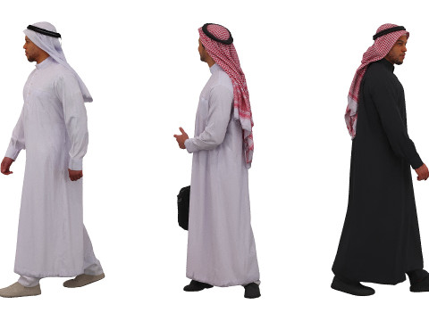 Arab men x3 Modello 3D