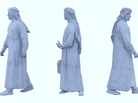 Arab men x3 Modello 3D