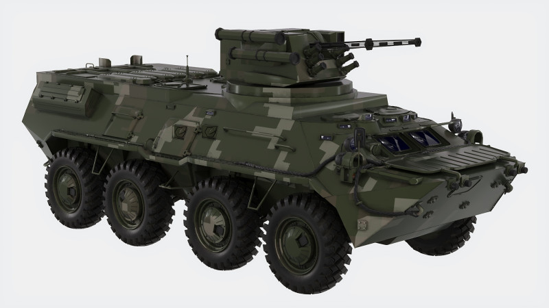 2002 BTR 3E 3D 模型 .c4d .max .obj .3ds .fbx .stl .blend