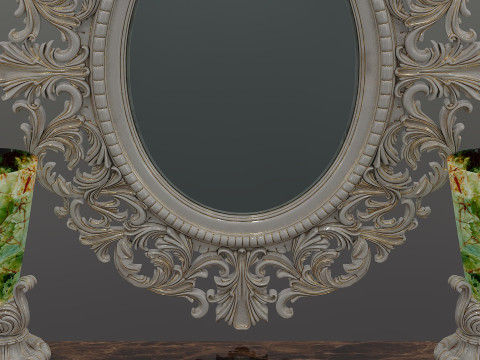 Decorative table and mirror 3D मॉडल