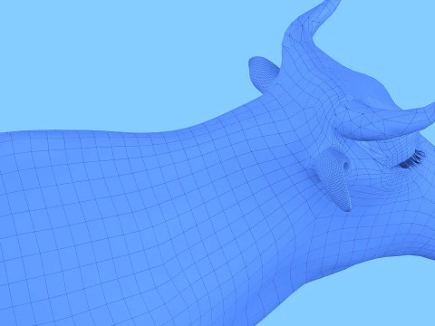 Gefleckte Kuh 3D Modell