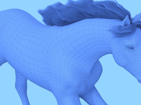 Running horse Model 3D