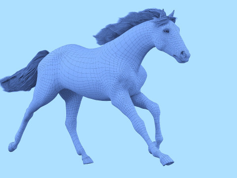 Running horse Model 3D